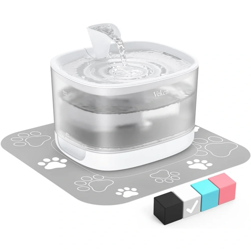 Veken Pet Water Fountain, 84oz/2.5L Automatic(NWT)white..dogs and cats